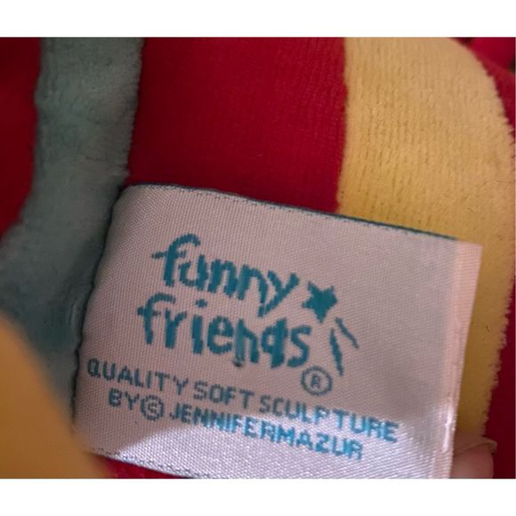 Funny friends multicolor striped mohawk spiked soft sculpture poseable fish by J - Picture 5 of 5